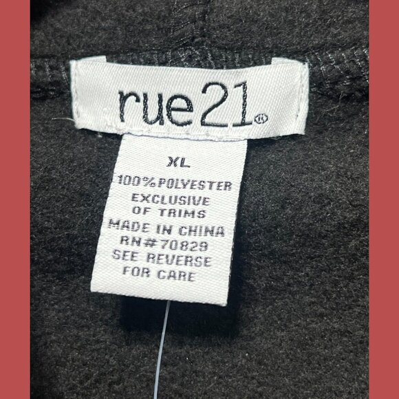 Rue 21 - Men's Long Sleeve Hooded Sweatshirt - Black - Extra Large - Picture 8 of 13